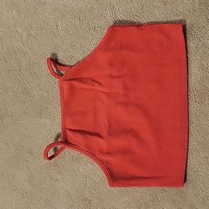 Forever 21, large, red cropped tank top